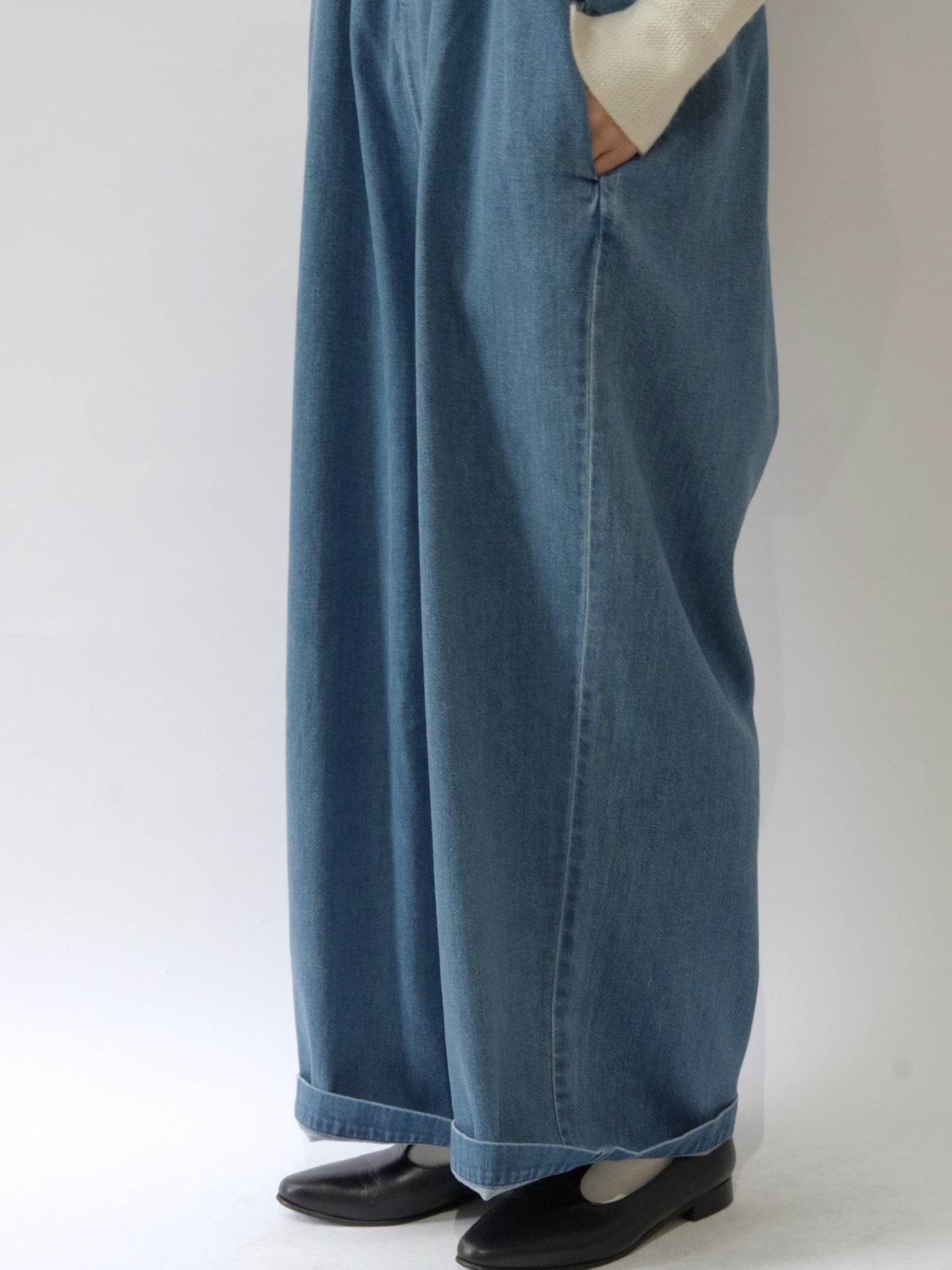 DENIM WIDE OVERALL  | sisisi