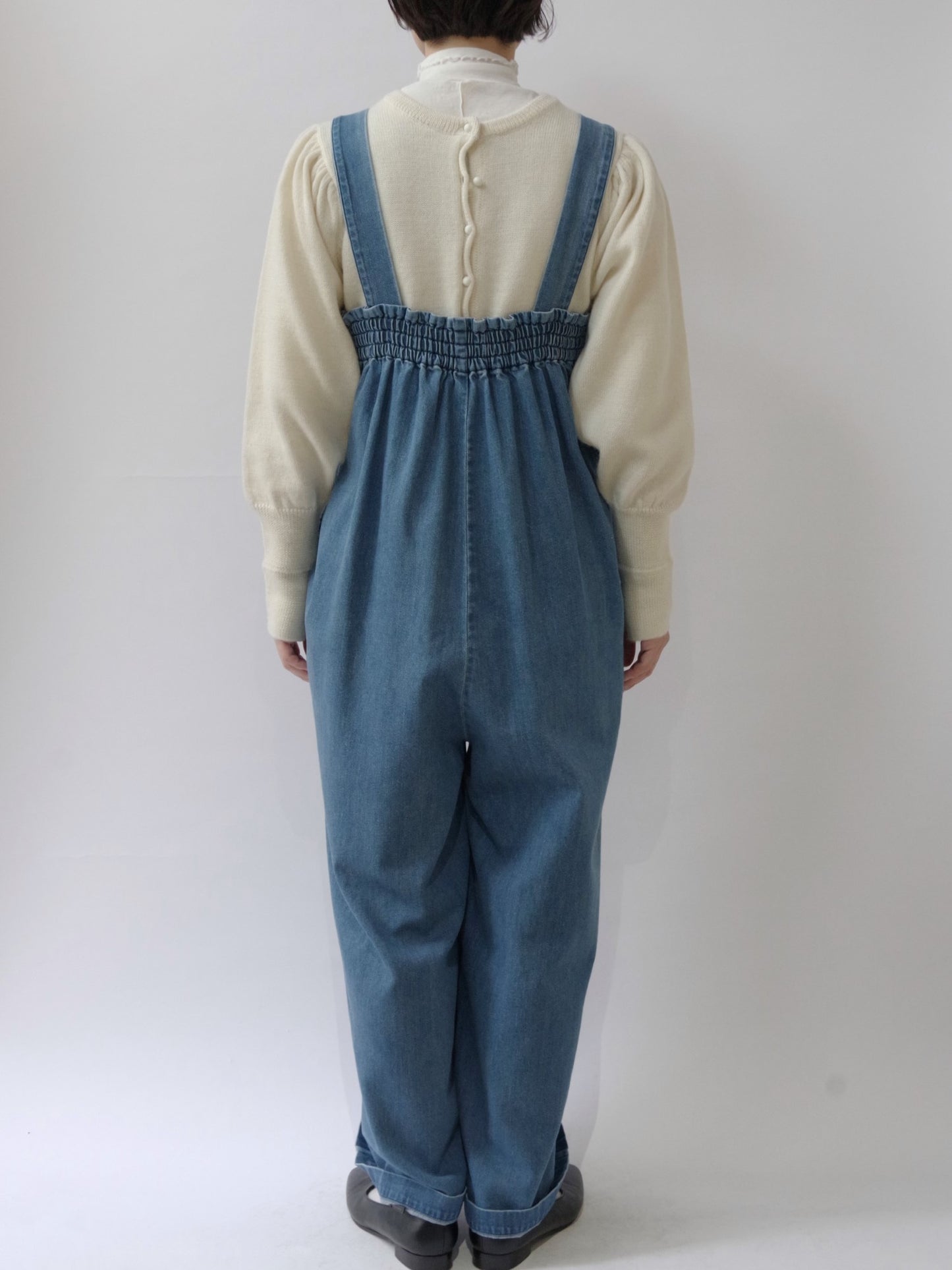 DENIM WIDE OVERALL  | sisisi