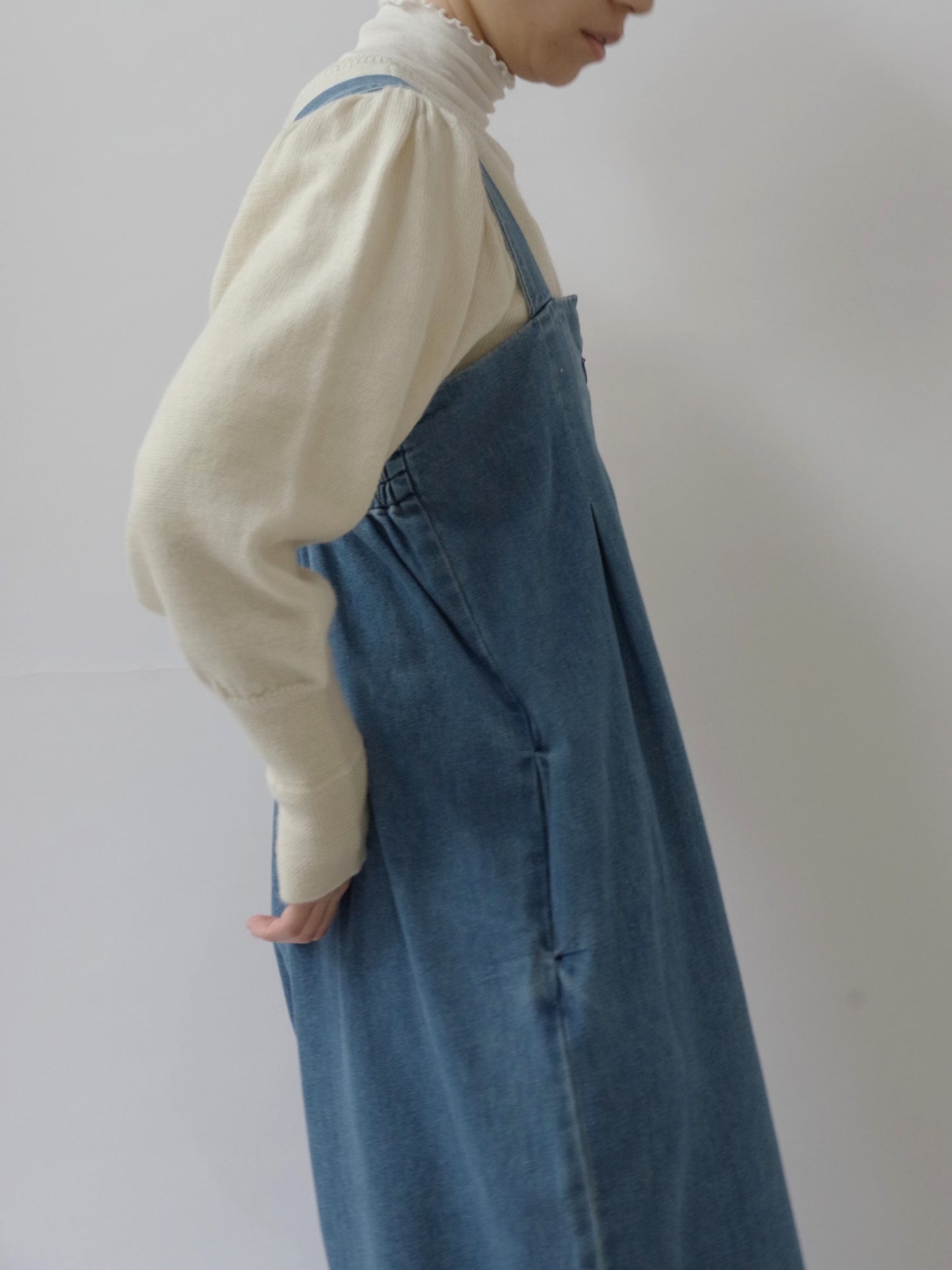 DENIM WIDE OVERALL  | sisisi