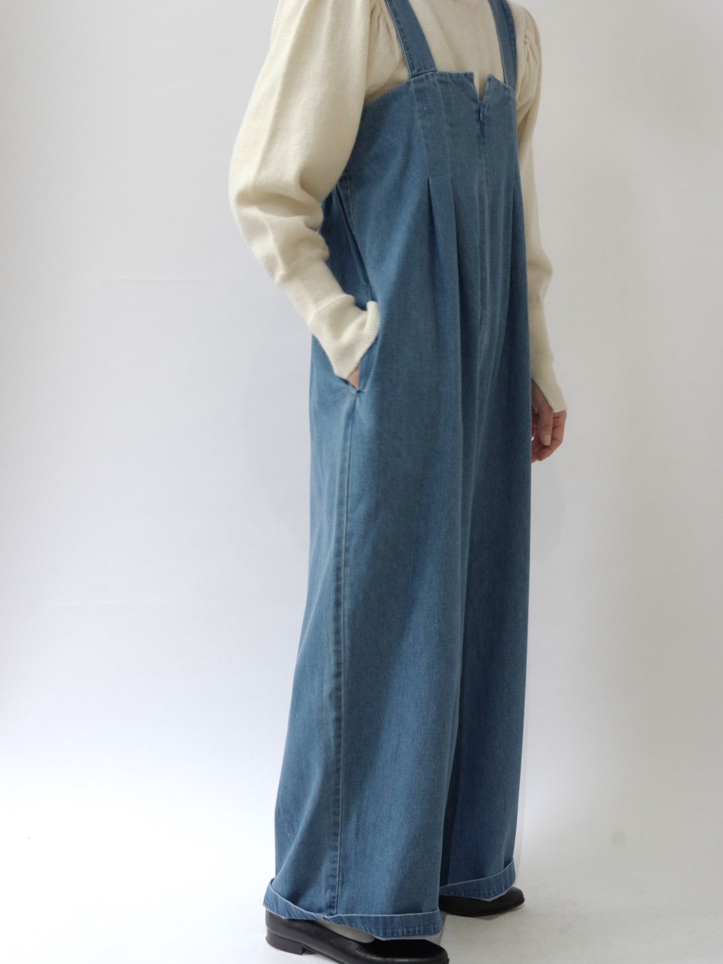 DENIM WIDE OVERALL  | sisisi